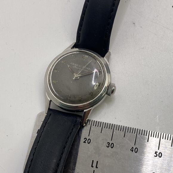 Ernest Borel Incastar Vintage Mens Watch For Repair Starts Stops main image 8